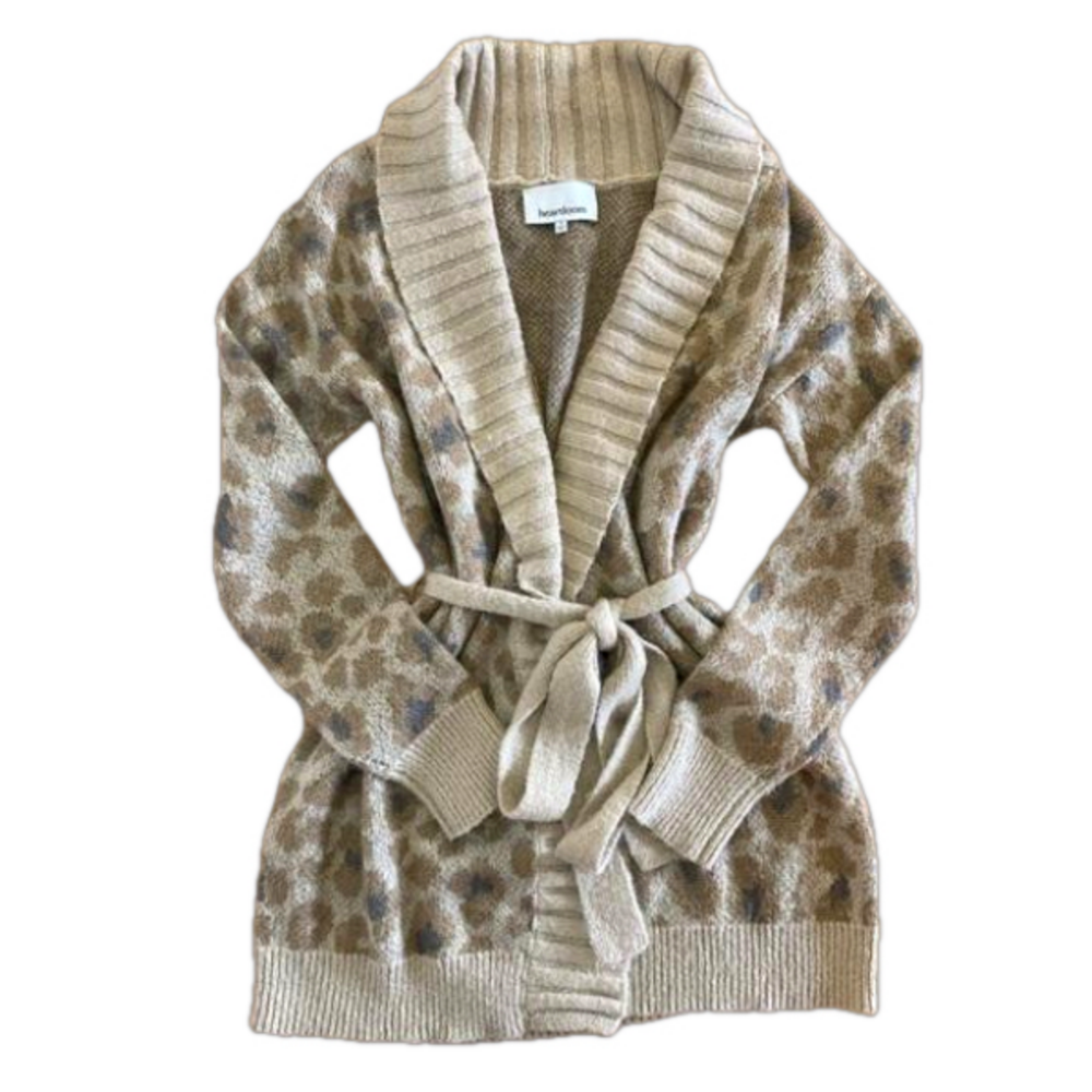 Belted Wool Blend Cardigan